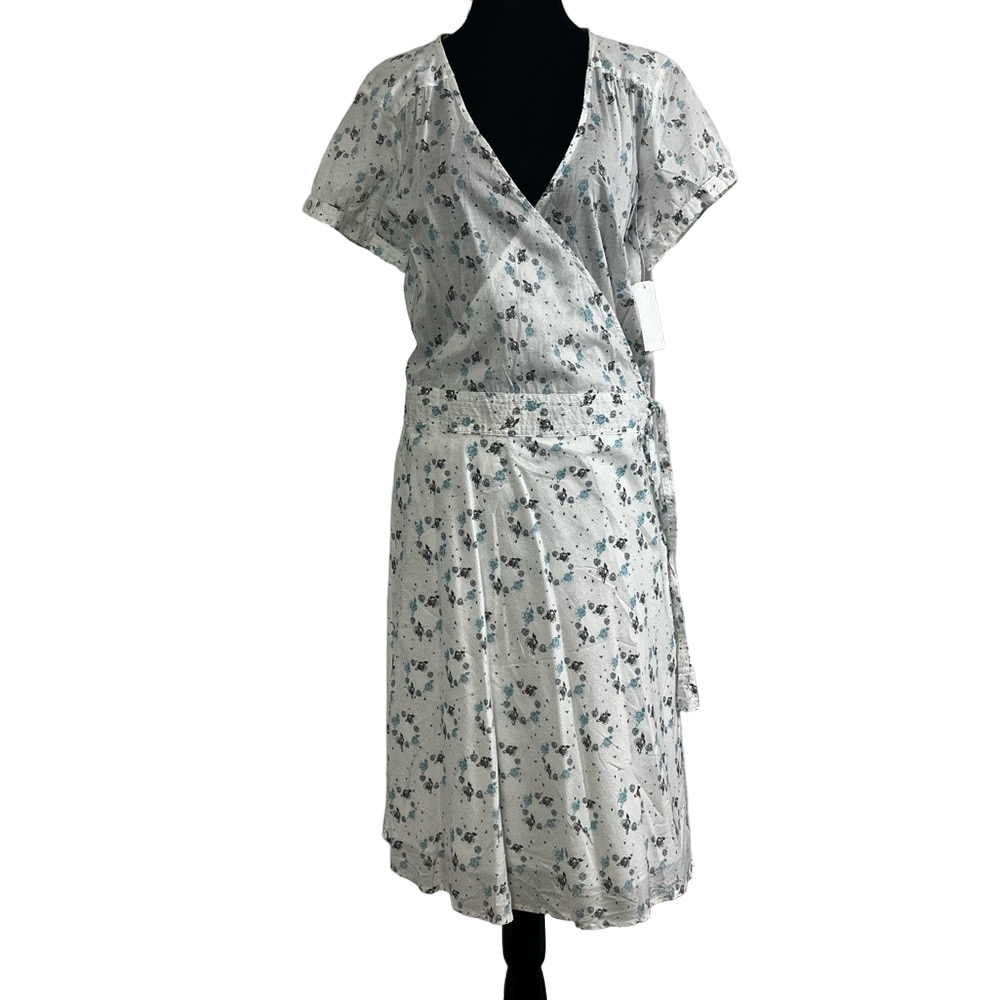 Ben Sherman wrap cotton summer short sleeve dress size xl new with tags